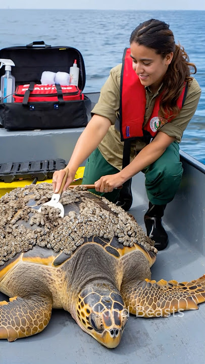 Download lagu Cleaning Barnacles Off A Turtle’s Shell #aniamls #rescue #wildlife