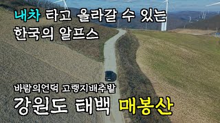 내차타고 올라가는 한국의 알프스 - 태백 바람의언덕 드론샷