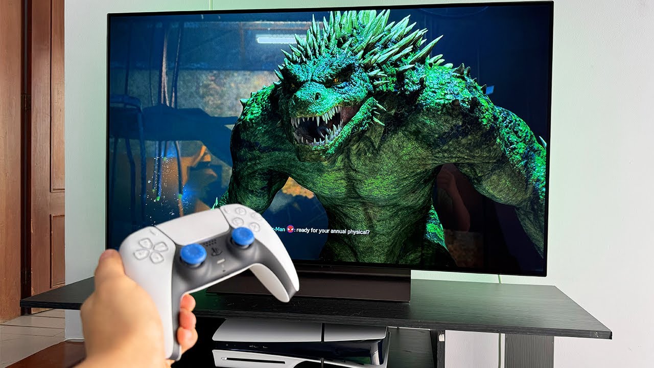 Spider Man 2 PS5 Slim Gameplay 4K 120hz HDR | LG OLED C4 48" Best Gaming Tv Test