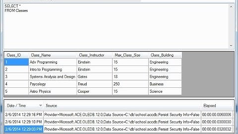(Part 1) C# How to Connect to a Local Access Database From a WinForm Application (C#)