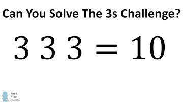 Can You Solve The Three 3s Challenge?