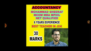 JKSSB (01) PANCHAYAT ACCOUNTS ASSISTANT 2020 / ACCOUNTANCY BY SHEERAF SIR
