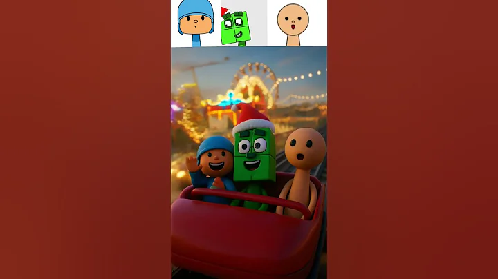 Sprunki OC Pocoyo X Four  Numberblocks X Emoji102 Pocoyo X Are Ride on The Roller Coaster Car