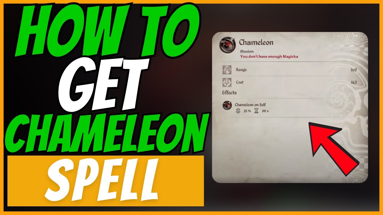 How To Get Chameleon Spell in Oblivion Remastered - YouTube
