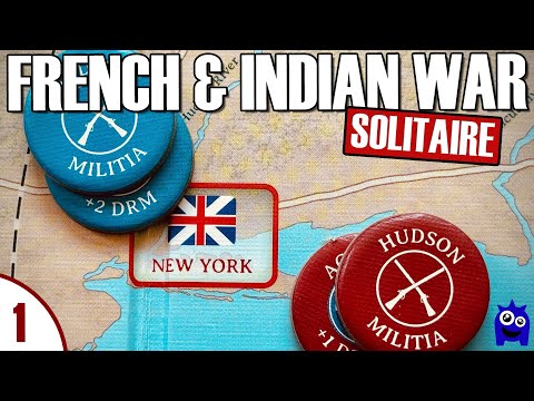 French & Indian War Solitaire Travel Game | Playthrough | Worthington Publishing | Solo Wargame