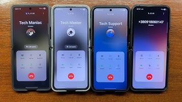 Samsung Galaxy Z Flip 7 vs 6 vs 5 vs 4 Incoming Call in Leather Cases + Over the Horizon 2022-2025