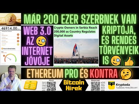 Bitcoin Hírek (431 /Mobilos Verzió) - Már 200 ezer Szerbnek van Kriptója, és Rendes Törvényeik is