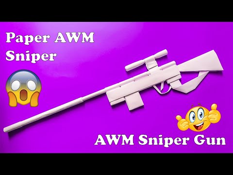 Origami gun AWM Sniper | How to make paper AWM Sniper | Paper AWM Sniper gun origami step by step