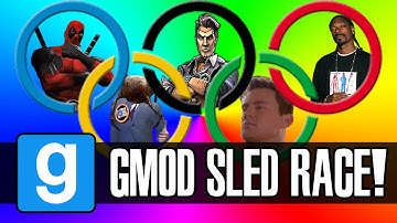 Gmod: Winter Olympics - Sled Build Race & Chaos! (Garry