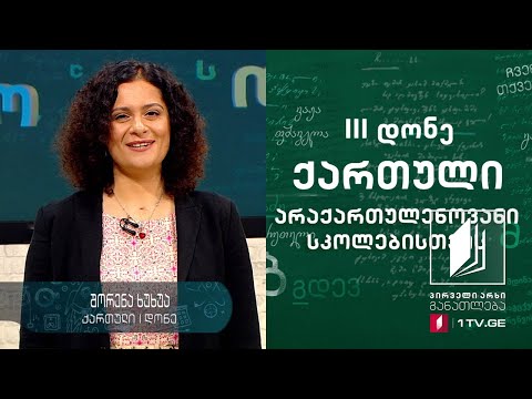 ქართული ენა არაქართულენოვანი სკოლებისთვის, III დონე - მეცხრე გაკვეთილი #ტელესკოლა