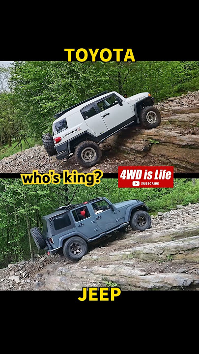 Toyota vs Jeep rock crawl hill climb Offroad comparison #toyota #jeep