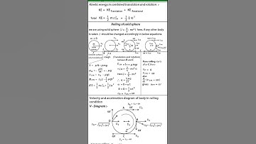 Rotational Motion, Translation and Rotation Class 11 physics Formulas and Concept #physics #shorts