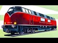 Märklin DB V200 027 Diesel Locomotive pulling Märklin Vintage Freight Train on M-Track Layout