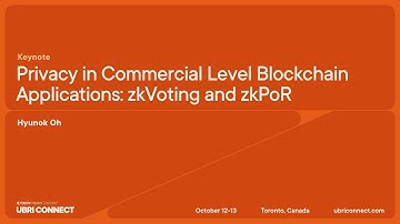 Privacy in Commercial Level Blockchain Applications: zkVoting and zkPoR | UBRI Connect 2023