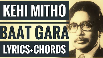 Kehi Mitho Baat Gara - Narayan Gopal - Karaoke - Lyrics & Chords - Old Nepali Song - Guitar Lesson