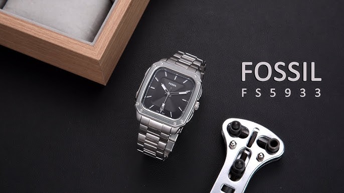 FOSSIL WATCH INSCRIPTION THREE - HAND DATE NAVY SILICON FS5979 | Unboxing -  YouTube