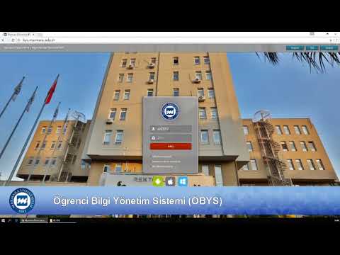 Marmara Üniversitesi Öğrenci Bilgi Yönetim Sistemi-(ÖBYS)