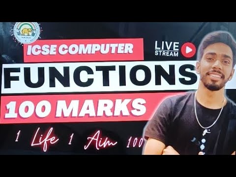 Functions Computer Class 10 ICSE Crash course #icse - YouTube