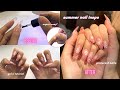 pinterest summer nails tutorial | DIY, at home, gel x nails, beginner friendly, low budget nails