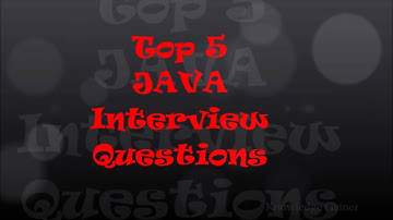 Top 5 JAVA Interview Question with Answer | JAVA Frequently Asked Questions