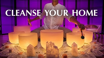 Home Cleaning Sound Bath | Restore Your Space With Crystal Singing Bowls | Cleanse Your House