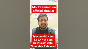 IDOl- Examination Sybcom Syba|4th Sem|University of Mumbai|
