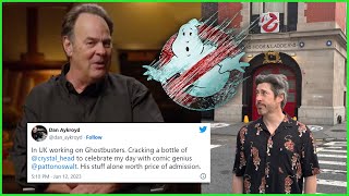 Dan Aykroyd praises Ghostbusters sequel co-star Patton Oswalt, Jason Reitman arrives in NYC