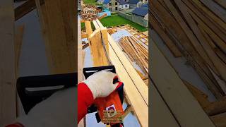 Fast Precision Wood Cutting with Chainsaw #construction #chainsaw #woodworking