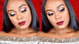 Classic Pewter Smokey Eye| Stila Magnificent Metals Glitter Eyeshadow + LORAC Pro Liquid Lipstick screenshot 3