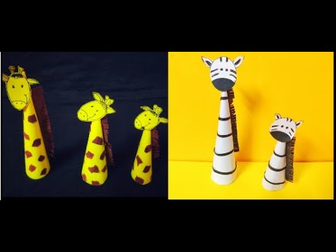 PAPER 3D ANIMAL | KIDS CRAFT | QUARANTINE CRAFTS WITH KIDS | PAPER ZEBRA |  PAPER GIRAFFE | DIY - YouTube