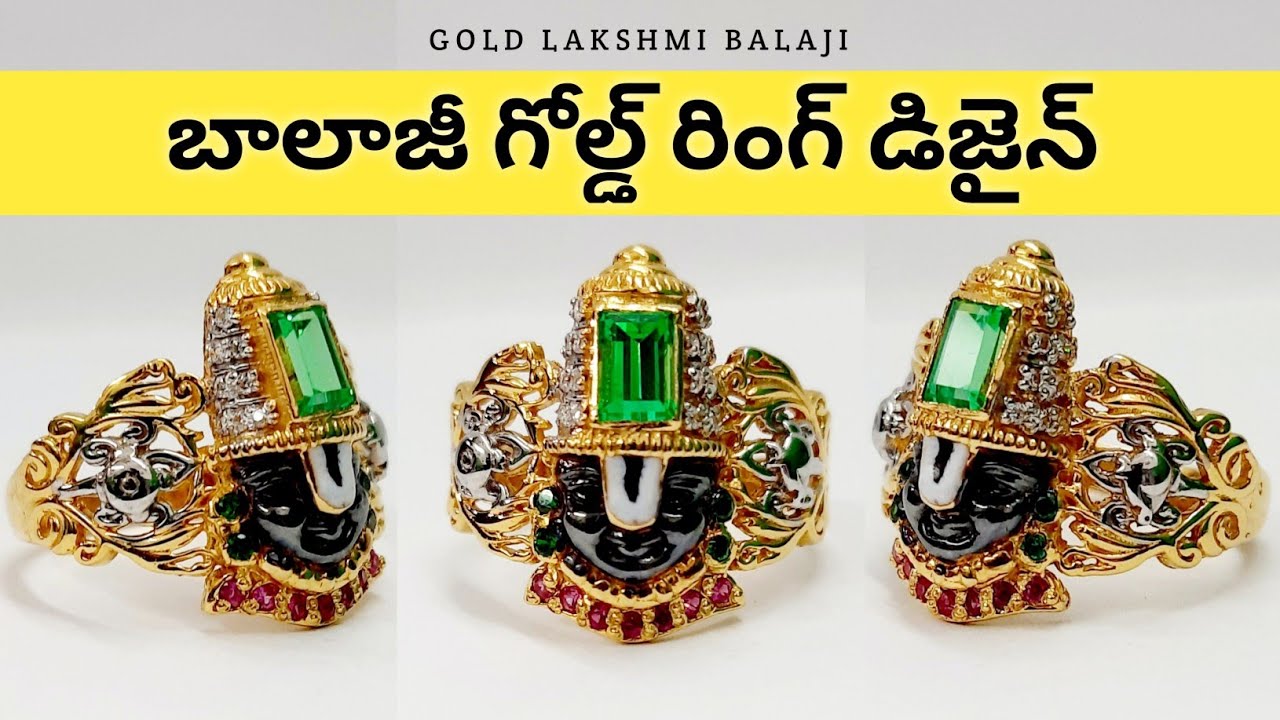 Beautiful 22 KT Gold Balaji Ring for Men