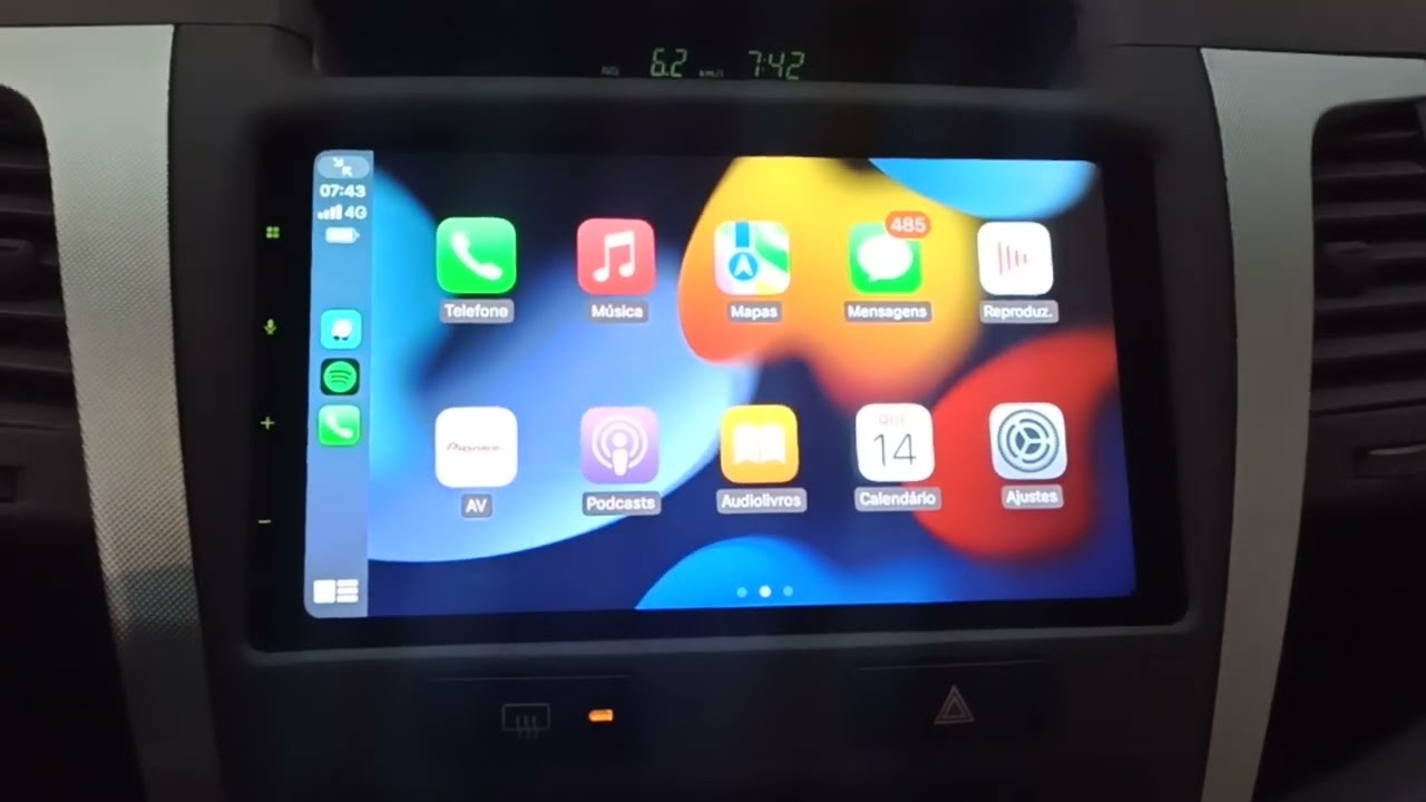 Toyota SW4 2008 - Central 9" CarPlay + Android Auto sem fio - ArtsomAuto