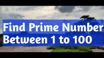 Java Program to find Prime Numbers Between 1 to 100