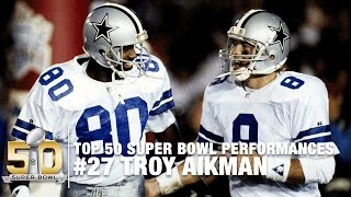 #27: Troy Aikman Super Bowl XXVII Highlights | Top 50 Super Bowl Performances | NFL