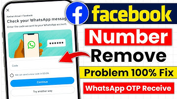 Facebook whatsapp code problem | Facebook number remove whatsapp code problem | fb number remove