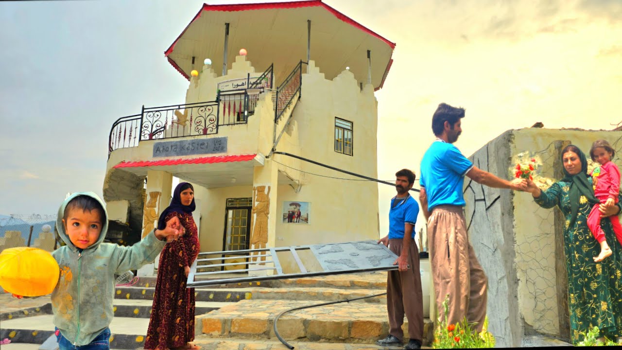 Professor Nowruz and his family in helping to continue the construction