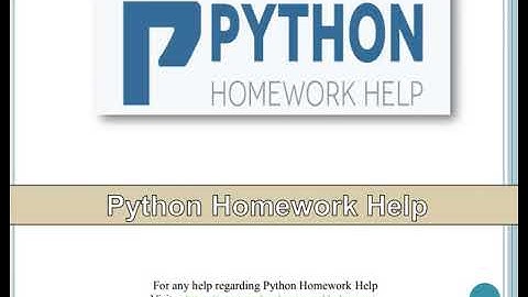 Python Homework Help