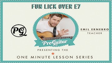 Emil Ernebro Lesson - Fun Lick over E7