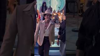 Bruno Mars leaving the stage after performing «California Dreamin» with Lady Gaga at the Grammys. 🤍