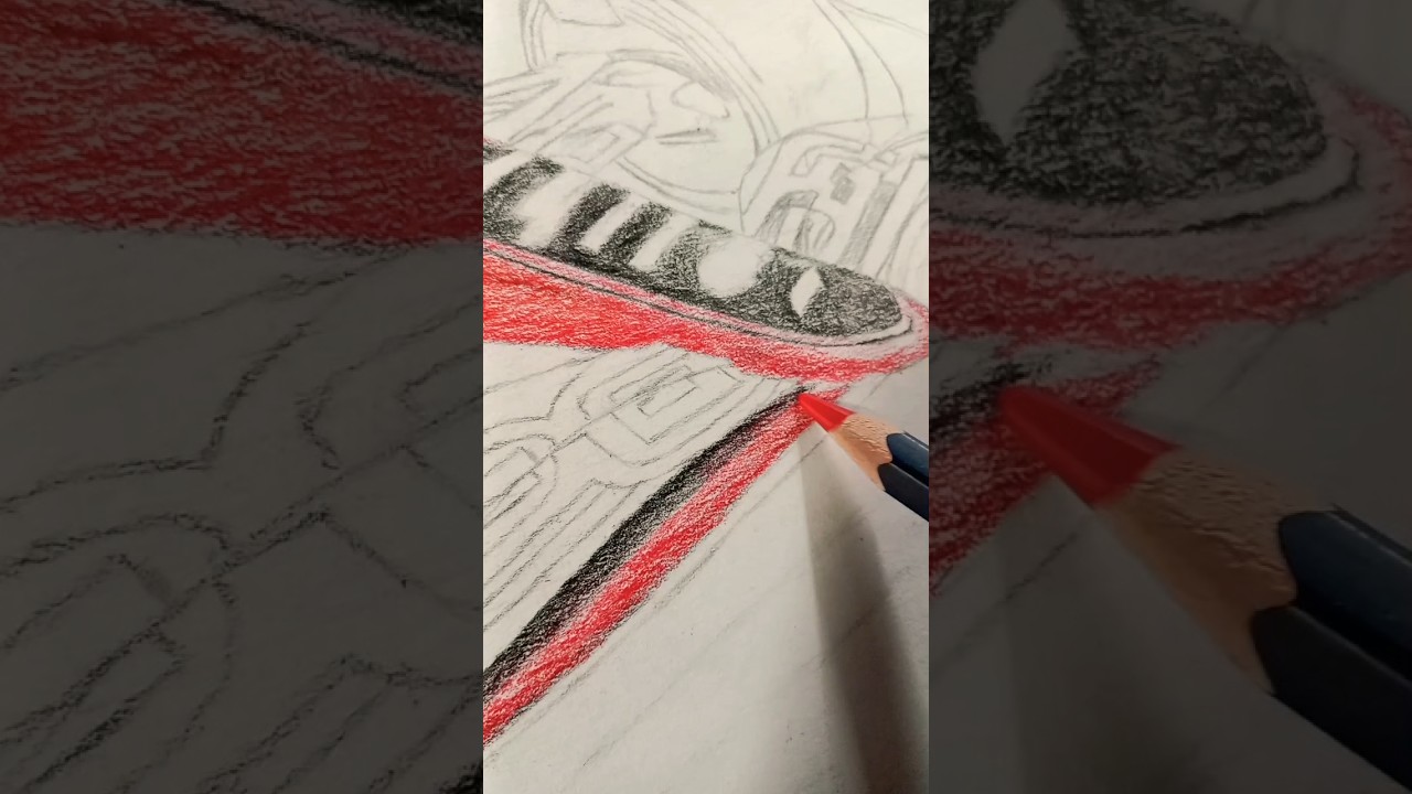 How To Draw a Formula One (F1) Car With Coloured Pencils. - YouTube