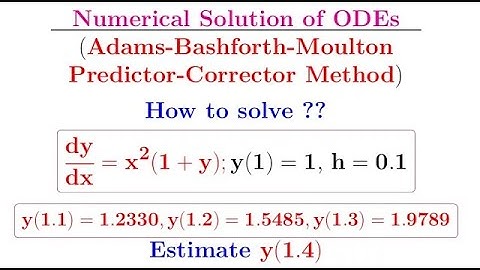 Adams-Bashforth Adams-Moulton predictor-corrector methods: How to solve ODEs (IVPs) numerically.