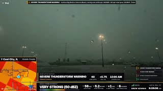 🔴 LIVE Storm Chaser: Illinois Severe Storms & Tornado Risk