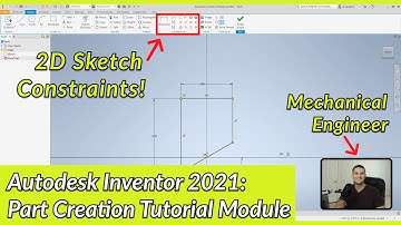 2D Sketch Constraints - Autodesk Inventor Part Tutorial | Autodesk Inventor 2021 IN DEPTH