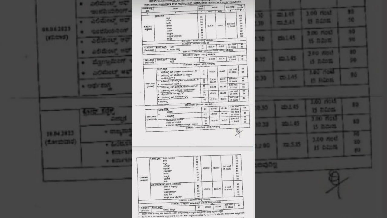 SSLC Exam Final Time Table 2022-23 💯