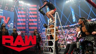 Omos sends Riddle tumbling off a ladder during chaotic “Miz TV”: Raw, July 5, 2021