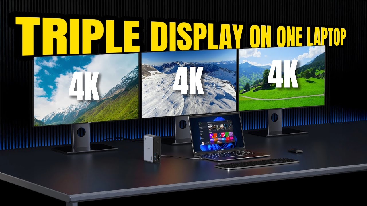 TobenONE 18-in-1 Docking Station, Triple 4K Display for Windows