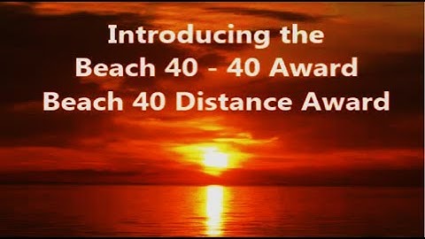 Introducing the Beach 40-40 QRP Award