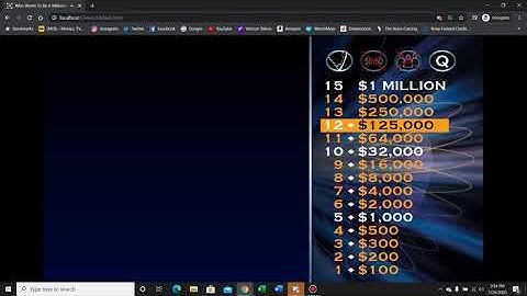 Who Wants to Be a Millionaire HTML5 Game Controller Test Run #5 (With Alternate $1,000,000 Question)
