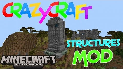 CRAZYCRAFT STRUCTURES in MCPE!!! - Structure Spawning System Mod - Minecraft PE - 0.14.0