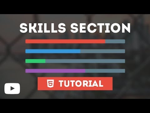 Code An Awesome Skills Section Using Only HTML & CSS - YouTube